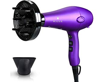 MHU Light Weight Hair Dryer Pro DC Motor Ceramic Negative Ionic Blow Dryer With 2 attachments