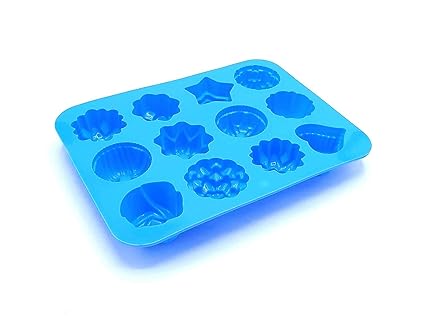 Grizzly 1 Pc Silicone 12 Cavity Big Flowers Cake Mould Chocolate Soap Mould Baking Mould Soap Making Candle Craft (Flower Mould)