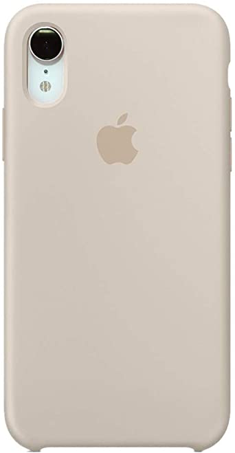 iPhone XR Silicone Case, 6.1 inch Soft Liquid Silicone Case with Soft Microfiber Cloth Lining Cushion (Stone Grey)