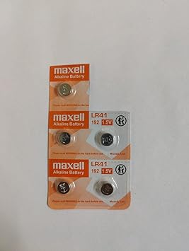 MAXELL Lr41 Ag3 Lr736 392 392a 192 Sr41 BUTTON COIN CELL BATTERY (for watches,toys.digital thermometer) 5 PIECES