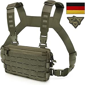 WYNEX Tactical Chest Rig Pack für Männer, Laufende Brusttasche mit Frontschlaufe Airsoft Recon Chest Rigs für Jagd Outdoor EDC Combat