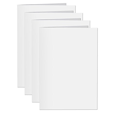Inventiv 30 Second Recordable DIY Greeting Card, Voice Recorder Card Module, Blank White / Apply Custom Design Artwork (4 Pack)
