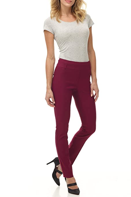 Rekucci Women's Ease into Comfort Stretch Slim Pant