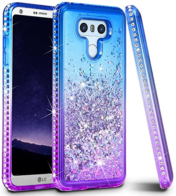 Ruky LG G6 Case, LG G6 Plus Case, Colorful Quicksand Series Glitter Flowing Liquid Floating Protective Shockproof Bling Diamond Soft TPU Phone Case for LG G6 G6 Plus, Colorful