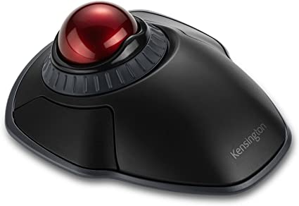 Kensington Orbit Wireless Trackball with Scroll Ring, Professional Computer Mouse with Bluetooth, (2.4GHz Wireless), Optical Tracking & AES Encryption Security, Left or Right Handed - Black (K70992WW)