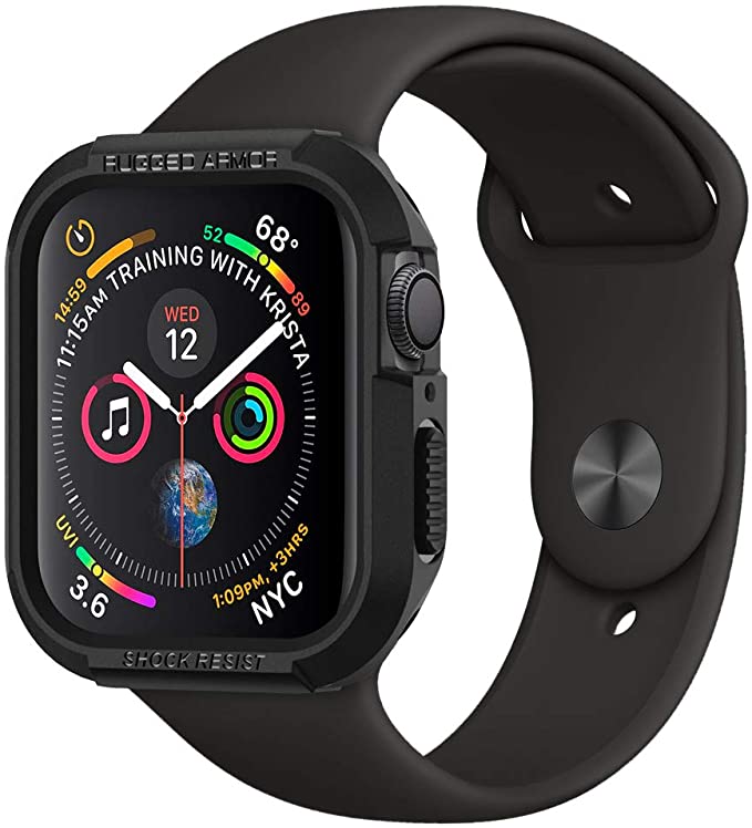 Spigen Rugged Armor Designed for Apple Watch Case for 40mm Series 5 / Series 4 - Black