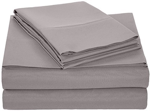 4 Piece Bed Sheets Set, Flat Sheet -Fitted Sheet -2 Pillow Cases -Deep Pockets -Premium Quality, Ultra Soft Microfiber & Bamboo Blend - Wrinkle, Fade & Stain Resistant -Luxury bedding set- by Alurri