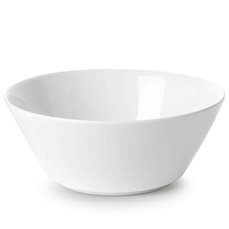 DOWAN Porcelain Bowls, 32 Oz Cone Shape Porcelain Bowl for Cereal, Soup, Ramen, Rice Bowls, Bowl Set of 4, White