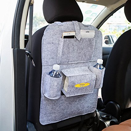 Storage & Organizers, Tezoo Auto accessory Car Seat Back Multi-Pocket Hanging Holder Storage Bag Organizer Light Grey 22.05X15.75inch
