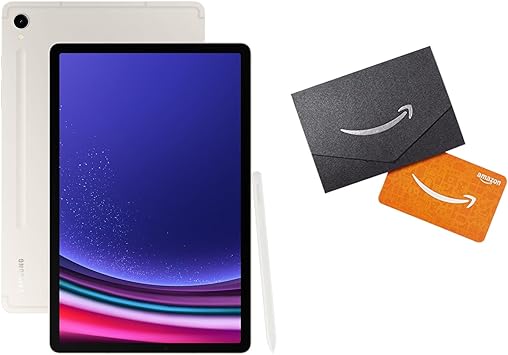 SAMSUNG Galaxy Tab S9 11” 256GB   $100 Amazon Gift Card, WiFi 6E Android Tablet, Snapdragon 8 Gen 2 Processor, AMOLED Screen, S Pen, IP68 Rating, US Version, 2023, Beige