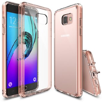 Galaxy A5 2016 Case, Ringke [FUSION] Crystal Clear PC Back TPU Bumper [Drop Protection / Shock Absorption Technology][Attached Dust Cap] for Samsung Galaxy A5 2nd Gen. 2016 - Rose Gold Crystal