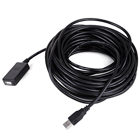 HDE 50 ft. High-Speed 480Mbps USB 2.0 Type A Male to A Female Extension Cable w/ Active Repeater (50 FT)