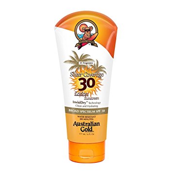 Australian Gold Sheer Coverage SPF 30 Lotion Sunscreen, 6 Fl Oz