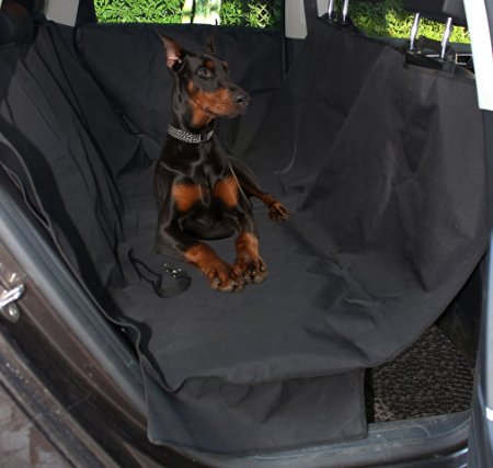 LotFancy Pet Seat Cover to Protect Car Seats from Pet Fur, Mud, Etc. Also Includes 2 Car Door Covers and Seatbelt Leash