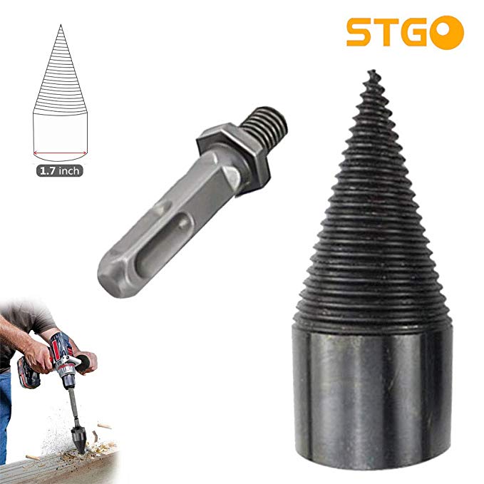 Wood Splitter, Firewood Machine Heavy Duty Drill Screw Cone Driver Wood Splitter Drill bit for for Household Use L square42