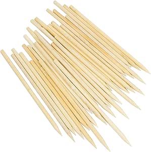 Chef Craft 21893 Select Bamboo Apple Sticks, 6 inch 30 Piece Set, Natural