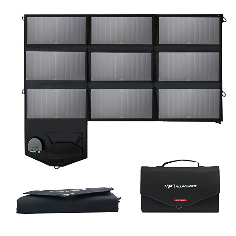 ALLPOWERS 60W Foldable Sunpower Solar Panel Charger with iSolar Technology for Laptop, Tablet, ipad, ipod, Smartphone, iphone, Samsung, Blackberry, Acer, Asus, Dell, HP, Toshiba, Lenovo Notebooks, Laptops and More