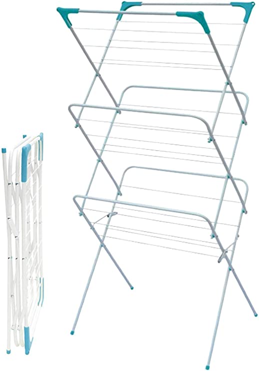 3 Tier Folding Laundry Concertina Clothes Airer Dryer Horse Extra Strong New