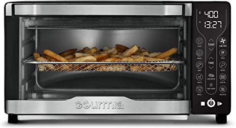 Gourmia GTF7355 12-in-1 Multi-function, Digital Air Fryer Oven - 0.7 Cu. Ft. with 12 Cooking Presets - Fry Basket, Oven Rack, Baking Pan & Crumb Tray, Included   Recipe Book