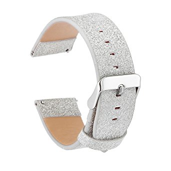 Samsung Galaxy Gear S3 Watch Band, Shiny Glitter Soft Leather Replacement Watch Band Strap for Samsung Gear S3 Frontier / S3 Classic Smart Watch