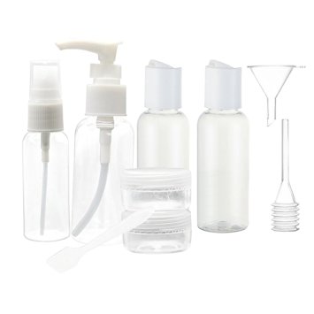 Travel Bottles, PYRUS Transparent Travel Bottle Set Lightweight Pump and Spray Plastic Containers Ideal For Cosmetic Shampoo Shower Gel