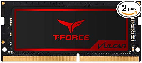 T-Force Vulcan SO-DIMM DDR4 16GB 2666MHz (PC4-21300) CL18 Gaming Laptop Momery with Super-Slim Graphene Copper-foil Heat Spreader TLRD416G2666HC18F-S01