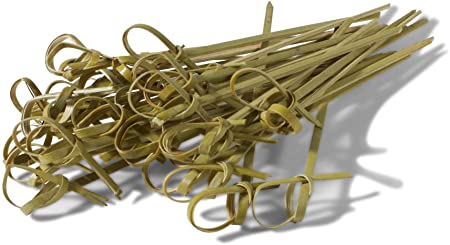 Miya Bamboo 100-Piece Cocktail Knotted Picks for Hors D'ouevres, 4-Inch