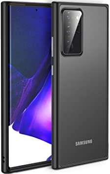 Humixx Note 20 Ultra Case[Military Grade Drop Tested] Translucent Matte Hard Back with Soft Black Edge Slim Case for Samsung Note 20 Ultra,Galaxy Note 20 Ultra Case,Note 20 Ultra Phone Case,Black