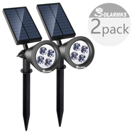 Solarmks SY-1104 Solar Spotlight 4 Led Bright Solar Landscape Lighting ,Pack of 2