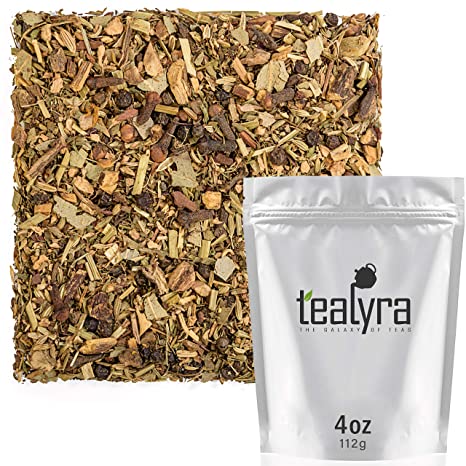 Tealyra - Deep Breath - Eucalyptus - Ginger - Tulsi - Fennel - Wellness Herbal Loose Leaf Tea - Calming and Relaxing - Caffeine Free - 112g (4-ounce)