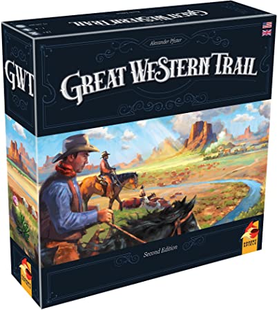Great Western Trail 2nd Edition Board Game | Cowboy Adventure Game | Strategy Game for Adults and Kids | Ages 12  | 1-4 Players | Average Playtime 75-150 Minutes | Made by Eggertspiele