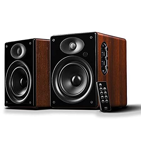 SWANS D1080-MKII and Bluetooth 2.0 Bookshelf Speakers with Remote Control from HiVi- HiFi with 20mm Dome Tweeters and 5.25-inch Midrange Drivers