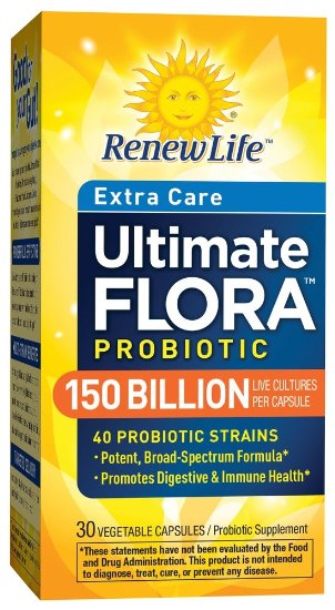 Renew Life Ultimate Flora Extra Care Probiotic 150 Billion formerly Mega Potent 30 Count