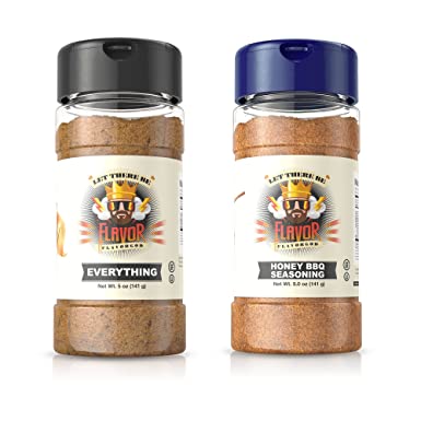 Flavor God Seasonings - BBQ Grilling Duo - Everything & Honey BBQ (Gluten Free, GMO Free, MSG Free, Low Sodium, Paleo Friendly)