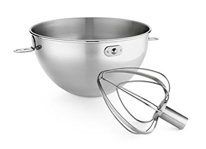 KitchenAid KN3CW 3-Qt. Stainless Steel Bowl & Combi-Whip - Fits Bowl-Lift models KV25G and KP26M1X