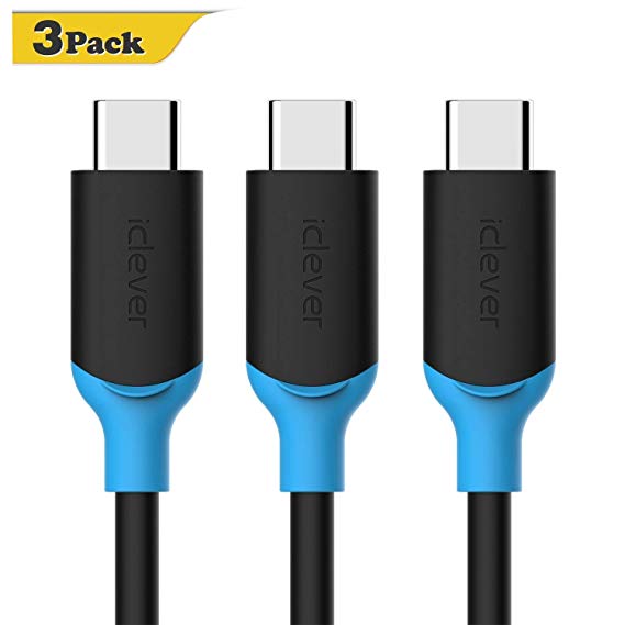 [3 Pack] iClever 4.2ft USB Type-C 3.0 Cable, Fast Charging and Syncing Cable for Samsung Note 8, S8, S8 , Nintendo Switch, Google Pixel, Nexus 6P 5X and MacBook