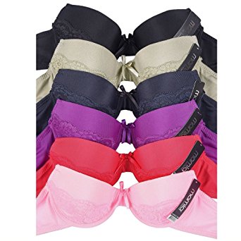 Women's Laced & Lace Trimmed Bras (Packs of 6) - Various Styles