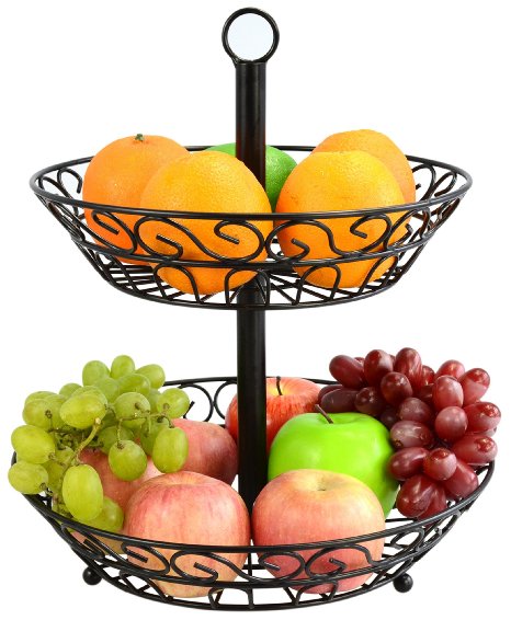 Surpahs 2-Tier Countertop Fruit Basket Stand