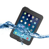 iPad Mini 3 Waterproof Case - Tethys iPad Mini Case  iPad Mini 3 Case  iPad Mini Retina Case Lifetime Warranty Black - Protective Waterproof Case Cover with Built-in Film Protector fits Any Version of Apple iPad Mini  iPad Mini Retina  iPad Mini 2  iPad Mini 3 with Minor Limitations - Slimmest Profile Cover with Capability of WaterPROOF ShockPROOF SandPROOF DirtPROOF
