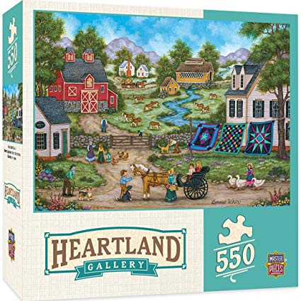 MasterPieces Heartland Collection Jigsaw Puzzle, Roadside Gossip, Featuring Art by Bonnie White, 550 Pieces