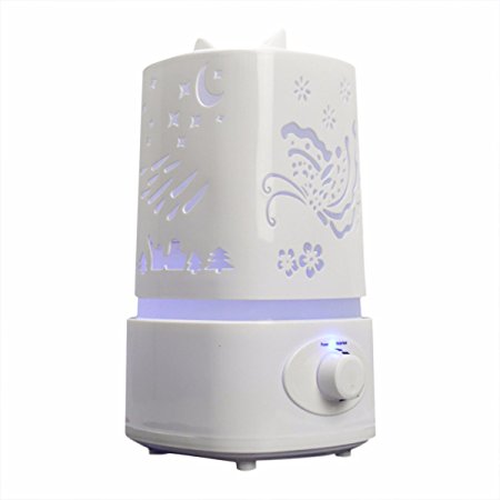 Aroma Diffuser,EIVOTOR Ultrasonic Air Humidifier Aroma Diffuser,Oil Cool Mist Humidifier, Aroma Diffuser Purifier,7 Colorful LED Lights,1.5 Liters Water Capacity, Whisper-quiet Operation,Auto Shut-off