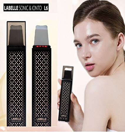 Labelle L6 Ultrasonic Iontophoresis Water Peelling Spatula Scrubber L6 Skin Facial Massager with Infusion for Exfoliation and Anti-Aging