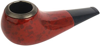 Mantello Royal Small Tobacco Pipe (Red Burl, 3.5 Inch)