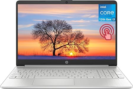 HP 2023 Newest 15.6" Touchscreen Laptop, Intel Core i3-1215U Processor (6-Core, Up to 4.4 GHz), 32GB RAM, 1TB SSD, 11H of Use, Micro-Edge, Bluetooth, Wi-Fi, HDMI, Thin and Light PC, Win 11 Home S