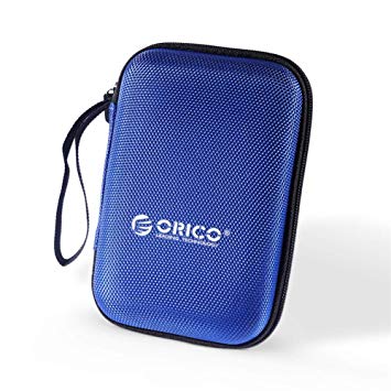 ORICO Portable 2.5 inch External Hard Drive Case,Nylon Shockproof Electronics Accessories Organizer Bag -Blue