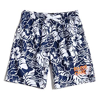 PAGE ONE Mens Beach Shorts Quick Dry Surfing Swim Trunks with Mesh Lining(25"-38")