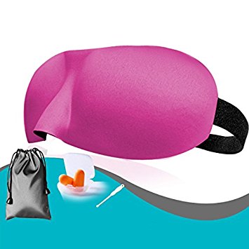 ACELIST Sleep Mask - Premium Quality Eye Mask with Contoured Shape - Ultra Lightweight & Comfortable-adjustable Head Strap - Sleep Anywhere Anytime (Pink)