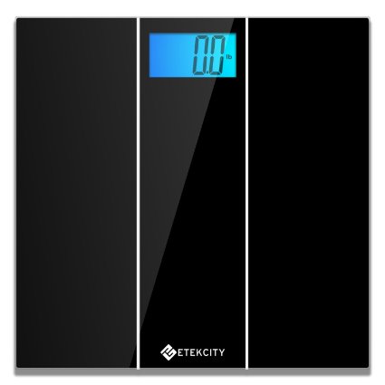 Etekcity Ultra Accurate Multifunctional Digital Body Weight Bathroom Scale with Step-on Technology, Black