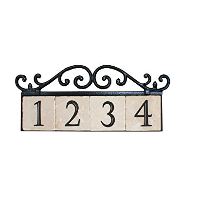 NACH KA-OLD WORLD-4 House Address/Number Sign Plaque