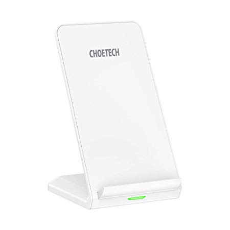 Fast Wireless Charger, CHOETECH 7.5W Fast Wireless Charging Stand Compatible with iPhone X/XS/XS Max/XR/ 8/8 Plus,10W for Samsung Galaxy S10/S10 /S10E/Note 9/S9/S9 Plus, 5W All Qi-Enabled Phone